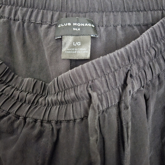 Club Monaco 100% Silk Wide Leg Pants - Picture 4 of 4